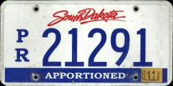 South Dakota IRP Plates